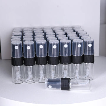 50pcs/batch 2ml transparent glass perfume sub-bottle sample trial pack essential oil perfume container portable Apsilon