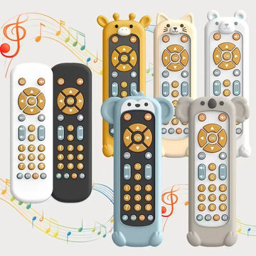 Infant Simulation TV Remote Control Toys with Music and Light Musical Baby Toy Sensory Remote Kids Baby Toys for 1 2 3 Years Old Apsilon