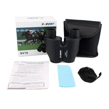 SVBONY 8x25 SV10 Binoculars Compact Fixed Focus Mini Portable Telescope Multi-coated Porro Prism for Outdoor Spoorts Games F9323 Apsilon