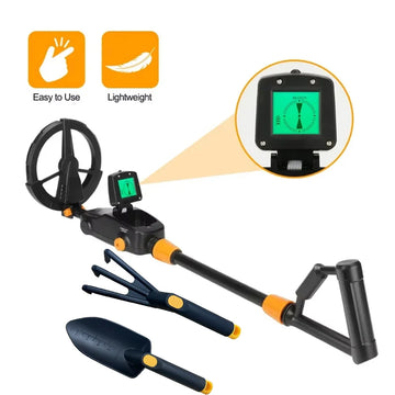 MD1008A Kids Metal Detector Ergonomic Handle for Small Palm Battery Powered Not Included Beach Treasure Hunt Toy Apsilon