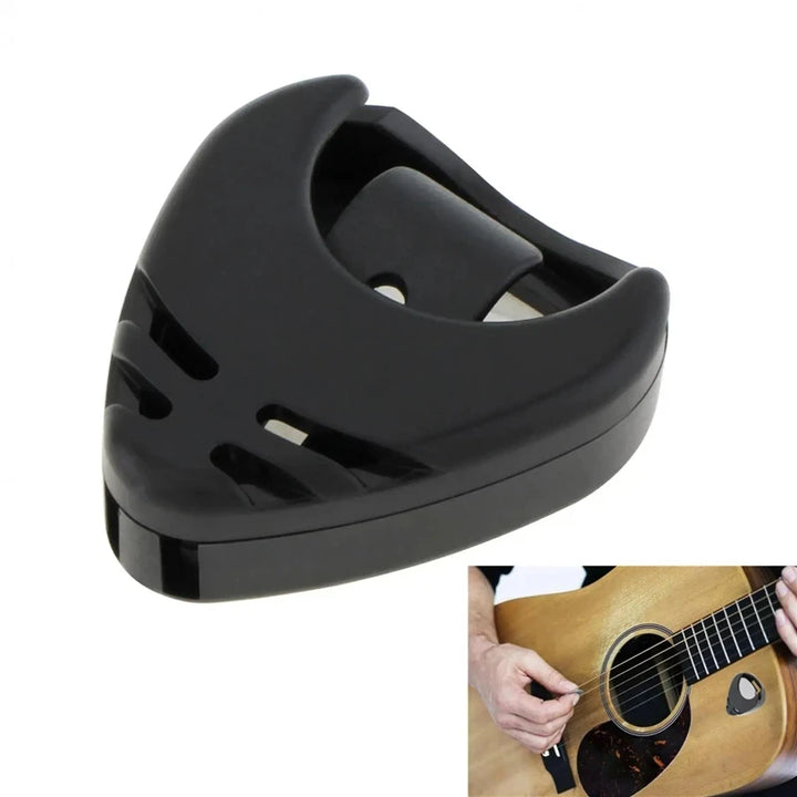 1/5/10Pcs Guitar Pick Holder Plastic Plectrum Case Mediator Quick Storage Self Adhesive Triangle Shape