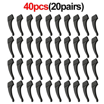 2/40pcs Silicone Ear Hook Anti-slip Glasses Leg Ear Sleeve Bracket Fastener Sunglasses Accessories Grip Anti-fall Eyewear Holder Apsilon