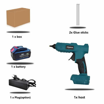 WOYOFADA Electric Hot Melt Glue Gun for Makita 18V Battery Cordless Electric Glue Grab 11mm Glue Stick Hot Melt Welding Air Gun Apsilon
