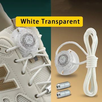 Fashion Swivel Buckle Laces Automatic Shoelace Without ties Kids Adult Sneakers No Tie Shoe laces Shoe accessories 1Pair/2Pair Apsilon