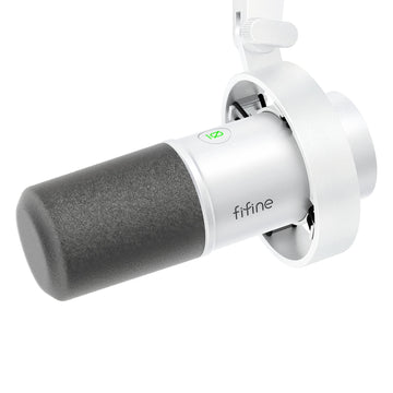 FIFINE USB/XLR Dynamic Microphone with Shock Mount,Touch-mute,Headphone Jack&Volume Control,for PC or Sound Card Recording -K688 Apsilon