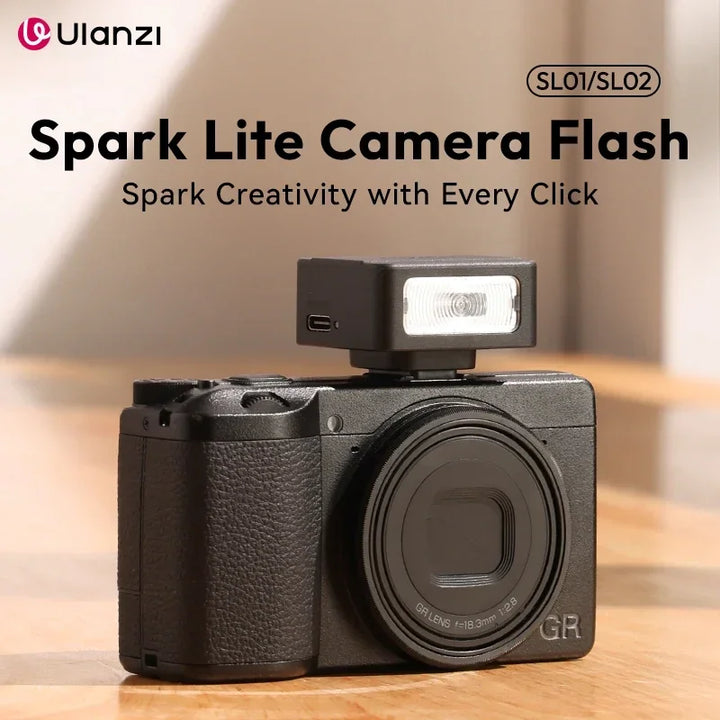 Ulanzi SL01 SL02 SL03 Mini Camera Flash Light SpeedLite GN8 6500K for Canon Sony Nikon Camera DSLR Vlog Live Outdoor Photography Apsilon