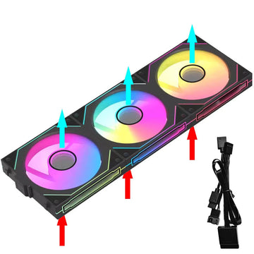 JUMPEAK MX120 240mm 360mm Modular Stackable Splicing PC 120mm Case Cooling Fan ARGB Infinite Mirror For Computer Water Cooler Apsilon