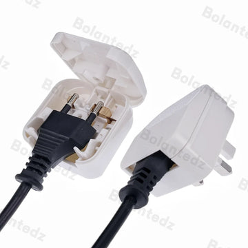 European EU To UK Travel Power Adapter With 5A Fuse UK British Electrical Plug Adapter Outlet AC Charger Power Cord Socket Apsilon