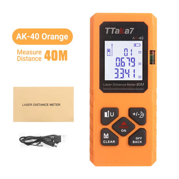 Construction Laser Measuring Tool 40M/60M Portable Rangefinder USB Rechargeable For Indoor/Outdoor Surveying & Interior Design Apsilon