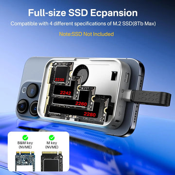 Acasis Magnetic M.2 NVMe SSD Enclosure 10Gbps USB C Docking Station with Cooling Fan HDMI 4K60HZ SD/TF PD 100W for iPhone 17 16 Apsilon