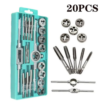20PCS M3-M12 Male Thread Screw Threading Tap And Die Set Professional Mechanical Tools Kit For DIY Apsilon