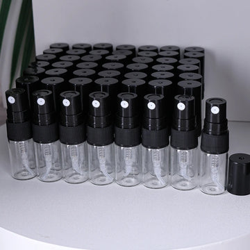 50pcs/batch 2ml transparent glass perfume sub-bottle sample trial pack essential oil perfume container portable Apsilon