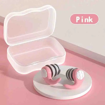 1 Pair of Soft Silicone Earplugs with Noise Cancellation, Waterproof, Comfortable To Wear, Suitable for Sleeping and Swimming Apsilon