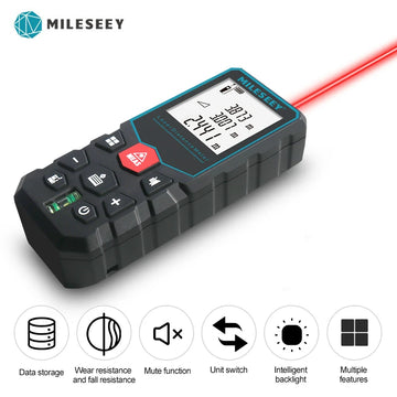 Mileseey Laser Distance Meter Electronic Roulette Laser Digital Tape Rangefinder Trena Metro Laser Range Finder  Measuring Tape Apsilon