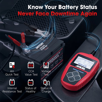 ANCEL BA101 Car Battery Tester 12V Digital Automotive Alternator Meter Diagnostic Tool 100-2000 CCA Load Capacity Charging Apsilon