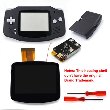 HISPEEDIDO Rechargeable for GBA V5 IPS HD 720x480 Drop-in Screen Kits No Welding Required Desaturation FRM OSD W/Shell Apsilon
