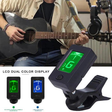 Professional Clip-On 360 Degree Acoustic Guitar Tuner LCD Screen Electric Digital Tuner For Acoustic Guitar Ukulele Accessories Apsilon