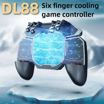 MEMO DL88 2 in 1 Mobile Phone 6 Finger Gamepad Joystick Controller with Semiconductor Cooling Radiator for IOS Android Universal Apsilon