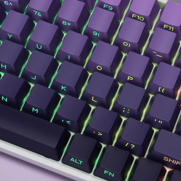 XVX Phantom Gradient Keycaps PBT Top/Side Print Key Caps Double Shot Shine Through Custom Minimalist OEM Russian/Korean Keycap Apsilon