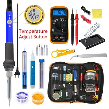 Temperature Electric Soldering Iron Kit 110V 220V 80W LCD Solder Welding Tools With XL830L Multimeter Welding Tool Kit Apsilon