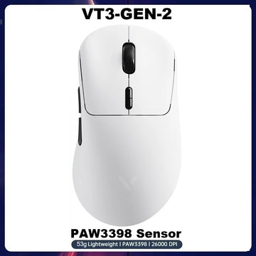 Rapoo VT3 GEN-2 Wireless Gaming Mouse 53g Lightweight 8KHz Polling Rate 26000DPI 10 Programmable Buttons Optical Sensor Apsilon