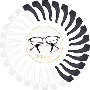 2/40pcs Silicone Ear Hook Anti-slip Glasses Leg Ear Sleeve Bracket Fastener Sunglasses Accessories Grip Anti-fall Eyewear Holder Apsilon