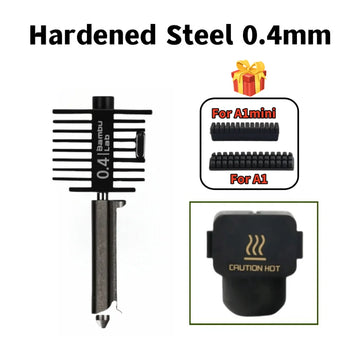 Original Hotend Kit For Bambu Lab A1/A1 Mini Fast Speed Hot End Assembly 0.2/0.4/0.6/0.8mm Hardened Steel Nozzle 3D Printer Part Apsilon