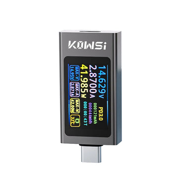 KWS-X1 4V-30V 12A Type C Tester Voltmeter Ammeter TYPE-C Fast Charge Detection Trigger Capacity Measurement Ripple Measurement Apsilon