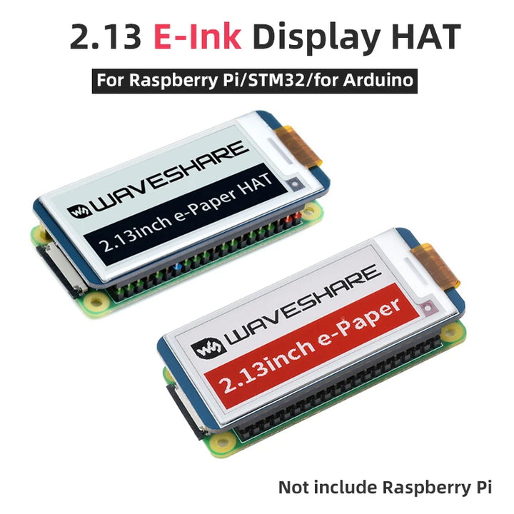 2.13 Inch E-Ink Display HAT 250x122 E-Paper SPI InterfaceScreen for Raspberry Pi 4B 3B+ 3B Zero STM32 Jetson Nano for Arduino Apsilon