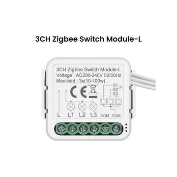 GIRIER Tuya ZigBee Smart Switch Module No Neutral Wire Required 1/2/3/4CH DIY Smart Breaker Relay Supports 2-way Control Alexa Apsilon