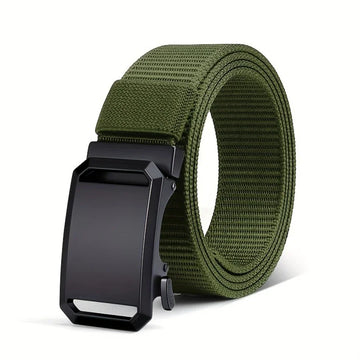 New Automatic Buckle Belt, Canvas Tactical Workwear Casual Outdoor Military Training Pants Belt For Men Apsilon