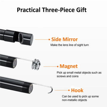 7.0MM TYPE-C Endoscope Camera IP67 Waterproof 6 LEDs Adjustable USB Android Flexible Inspection Borescope Cameras for Phone PC Apsilon