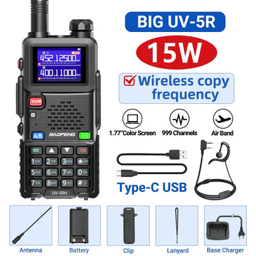 Baofeng UV 5RH 10W Air Band Walkie Talkie Long Range Wirless Copy Frequency Type-C Baofeng UV 5R MINI UV 21 PRO 2 Way Ham Radio Apsilon