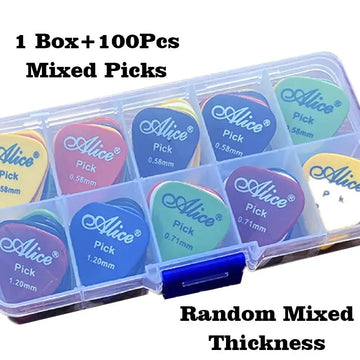 Multicolor Guitar Picks 50/100 Pieces Mixed ABS Premium Plastic Guitar Picks for Acoustic Electric Guitars Bass Or Ukulele Apsilon