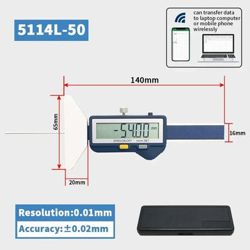 SHAHE Digital Depth Gauge 0-25mm/0-50 mm Tread Depth Gauge For Car Tire Digital Depth Calipers Measuring Tools Apsilon