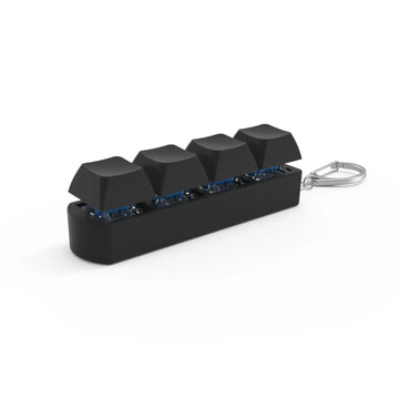 4Keys Finger Button Anti-stress Toys Mechanical Keyboard Keycaps Office Decompression Calming Keychain Gifts for Children Adults Apsilon