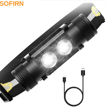 H25S Headlamp 18650 Headlight Dual SST40 LED 1200lm USB Rechargeable Outdoor Tactical Working Lamp Apsilon