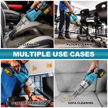 12Kpa Electric Vacuum Cleaner Cordless Multi-function Cleaner Handheld Cleaning Snow Dust Tool For Makita 18v Battery Pin Apsilon
