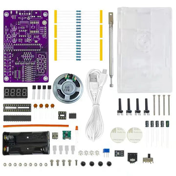 DIY FM Radio Electronic Kit 87-108MHz Adjustable Frequency Digital Display Soldering Project Practice Solder RDA5807S Apsilon