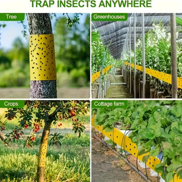 1 Roll Double-Sided Sticky Insect Barrier Tape Effective Against Outdoor Pest Control Self-Adhesive Suitable for Trees Gardens Apsilon