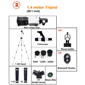 Professional Astronomical Telescope F30070 Monocular 150 Times Zoom HD Night Vision  View Moon Star  AZM70300 Stargazing Apsilon