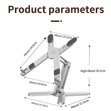 Foldable Laptop Stand 360°Rotation Notebook Table Aluminum Alloy Holder Portable Book Tablet Bracket with Heat Dissipation Apsilon