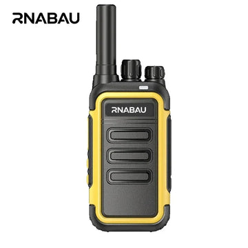 RNABAU 2Pcs Mini Walkie Talkie Portable Two-Way Radio UHF Transceiver Set Walkie-talkies Radio Walkie Talkie Long Range COD Apsilon