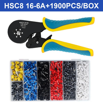 Ferrule Crimping Tool Kit, Wire Ferrule Crimper Plier Kit,Hexagonal Crimpers (0.08-16mm²/AWG28-5) for Wire Ferrules Connectors Apsilon