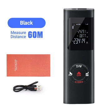 Construction Laser Measuring Tool 40M/60M Portable Rangefinder USB Rechargeable For Indoor/Outdoor Surveying & Interior Design Apsilon
