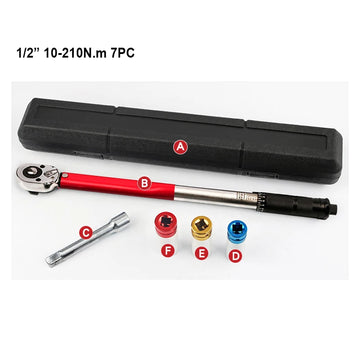 10-210N.m Torque Wrench 1/2"  Precise Reversible Ratchet Torques Key Professional Bicycle Motorcycle Car Automotive Tool Apsilon