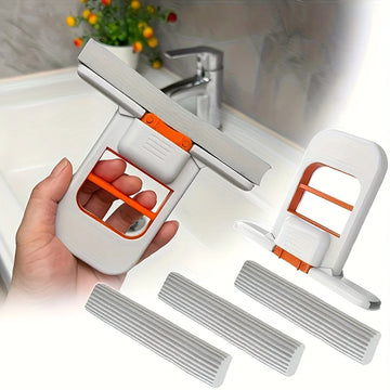 2/8pcs Self-Squeezing Desktop Mops Handheld Sponge Mop for Home Bathroom Kitchen Foldable Tabletop Scrubber Mini Cleaning Tools Apsilon