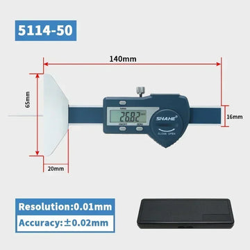 SHAHE Digital Depth Gauge 0-25mm/0-50 mm Tread Depth Gauge For Car Tire Digital Depth Calipers Measuring Tools Apsilon