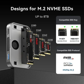 Acasis 10Gbps Magnetic M.2 NVMe SSD Enclosure & USB-C Docking Station TF/SD 3.0 4K 60HZ for iPhone 17/17 Pro/iPhone 16/16 Pro Apsilon