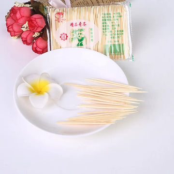 1000pcs Green Environmentally Friendly Bamboo Production Disposable Double-sided Fine Toothpicks Healthy Household Durable Apsilon
